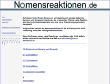 Tablet Screenshot of namensreaktionen.de